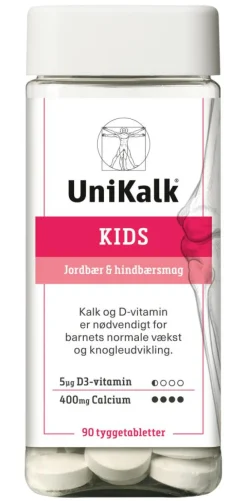 Unikalk Mineraler Til Børn|Kalk<Kids - Kalk 400 mg og D-vitamin 5 µg