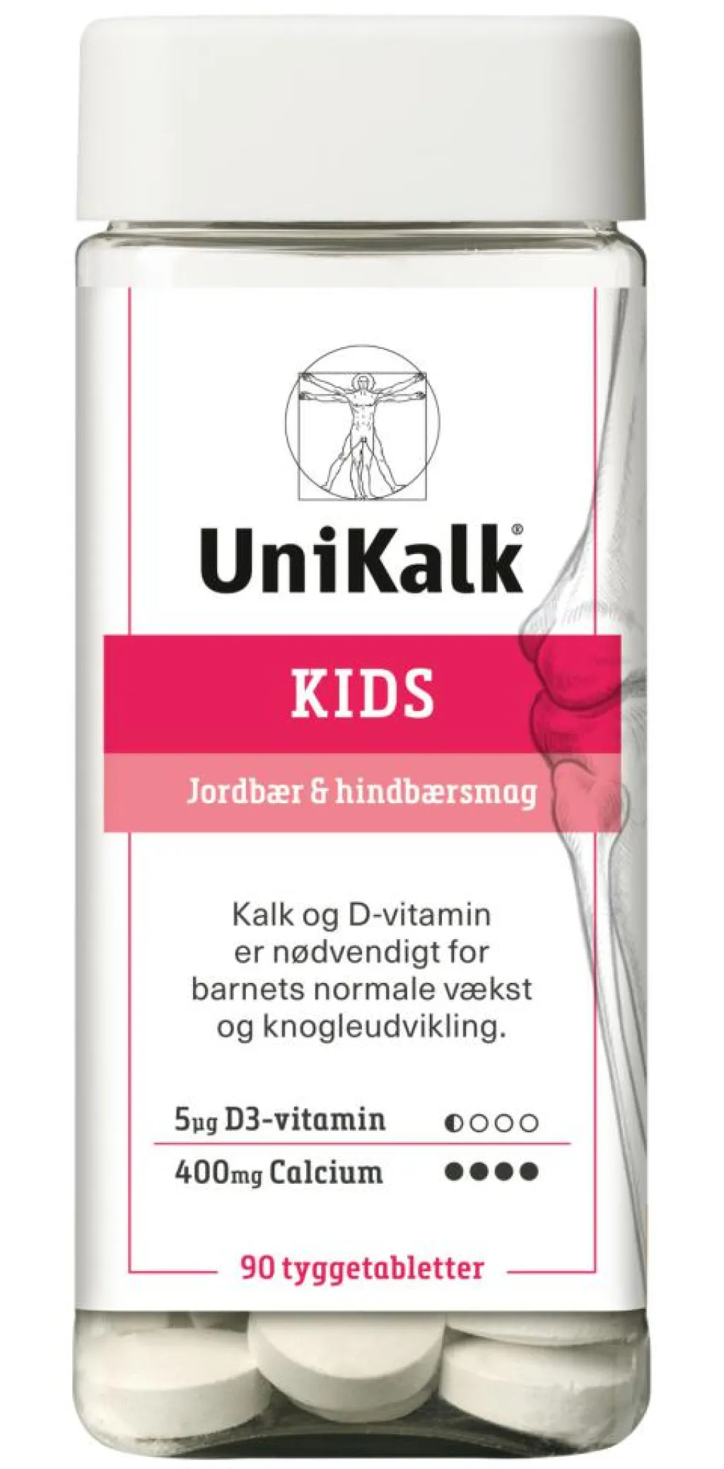 Unikalk Mineraler Til Børn|Kalk<Kids - Kalk 400 mg og D-vitamin 5 µg
