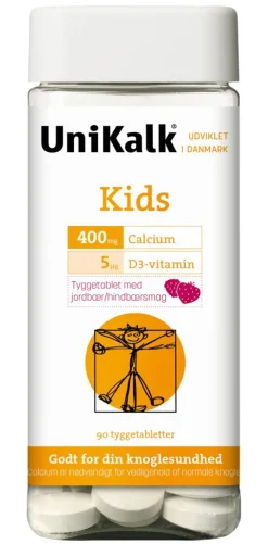 Unikalk Mineraler Til Børn|Kalk<Kids - Kalk 400 mg og D-vitamin 5 µg