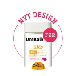 Unikalk Mineraler Til Børn|Kalk<Kids - Kalk 400 mg og D-vitamin 5 µg