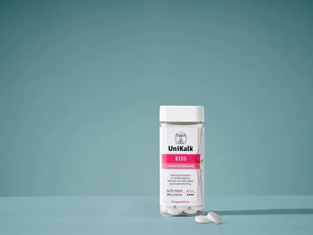 Unikalk Mineraler Til Børn|Kalk<Kids - Kalk 400 mg og D-vitamin 5 µg