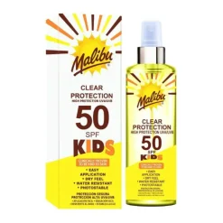 Malibu Solcreme Til Børn|Hudpleje Til Børn<Kids High Protection Water Resistant Dry Feel SPF 50 Sun-Screen Clear Spray
