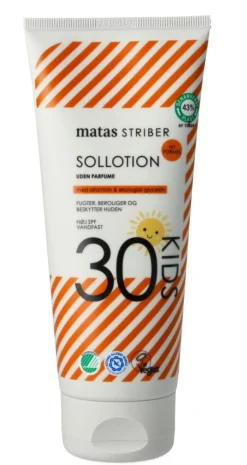 Matas Striber Solcreme Til Børn|Hudpleje Til Børn<Kids Sollotion SPF 30 Uden Parfume