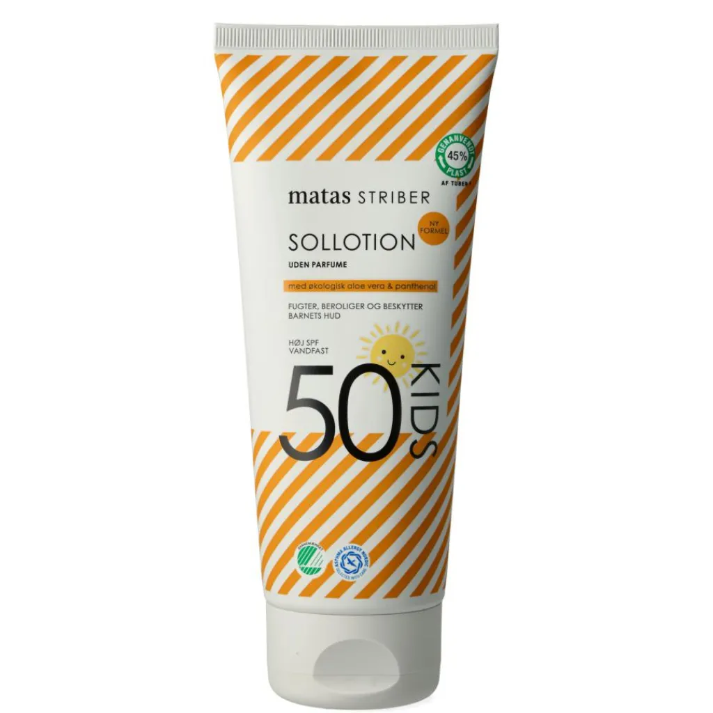 Matas Striber Kids Sollotion SPF 50 UP< Solcreme