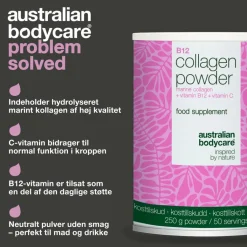 Australian Bodycare B-Vitamin<Kollagenpulver + B12 vitamin og C vitamin