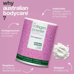 Australian Bodycare B-Vitamin<Kollagenpulver + B12 vitamin og C vitamin