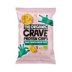 The Organic Crave Chips & Kiks>Økologiske protein chips sour cream og løg