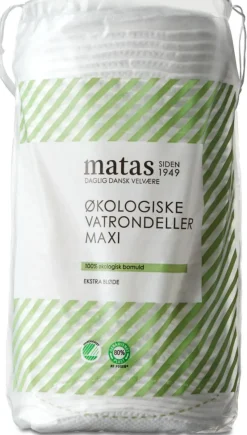 Matas Striber Økologiske Vatrondeller Maxi< Vat & Vatpinde