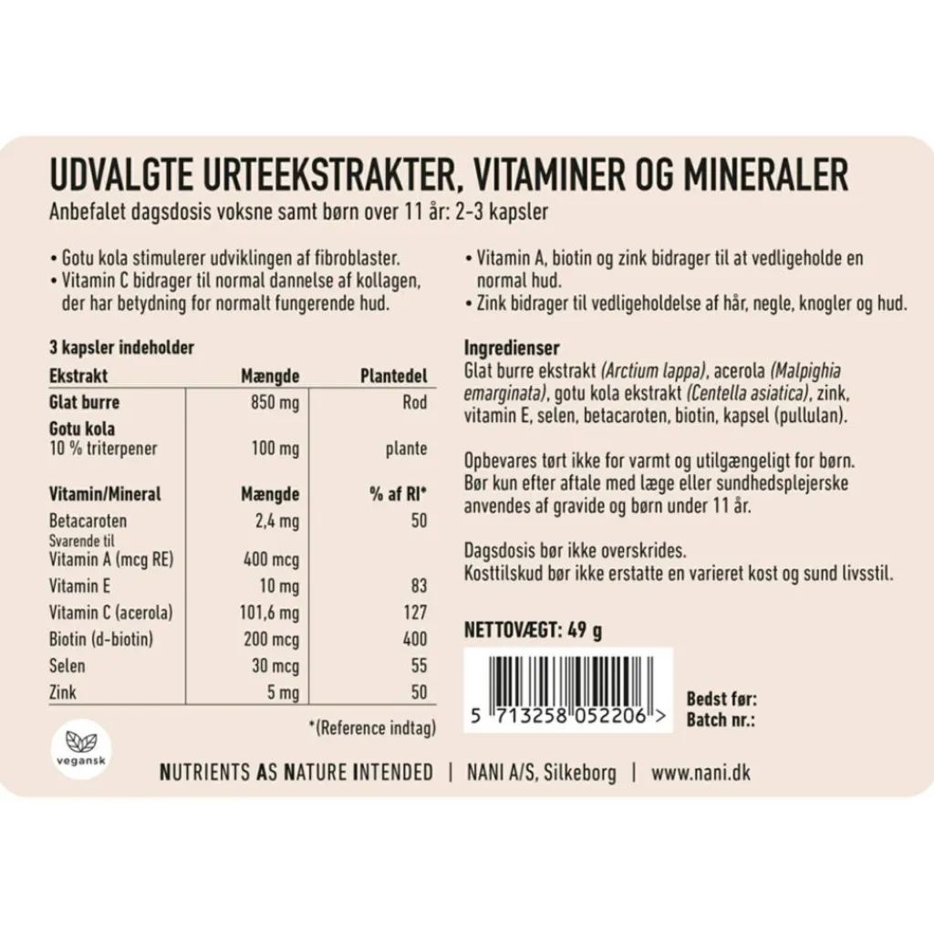 Nani Kurprodukt Hud< Hud, Hår & Negle