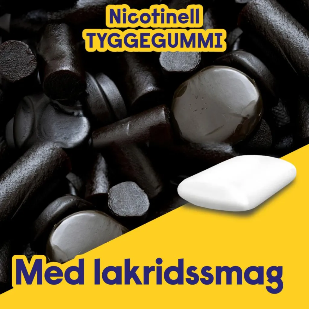 Nicotinell Lakrids Tyggegummi 2 mg< Nikotintyggegummi|Rygestop