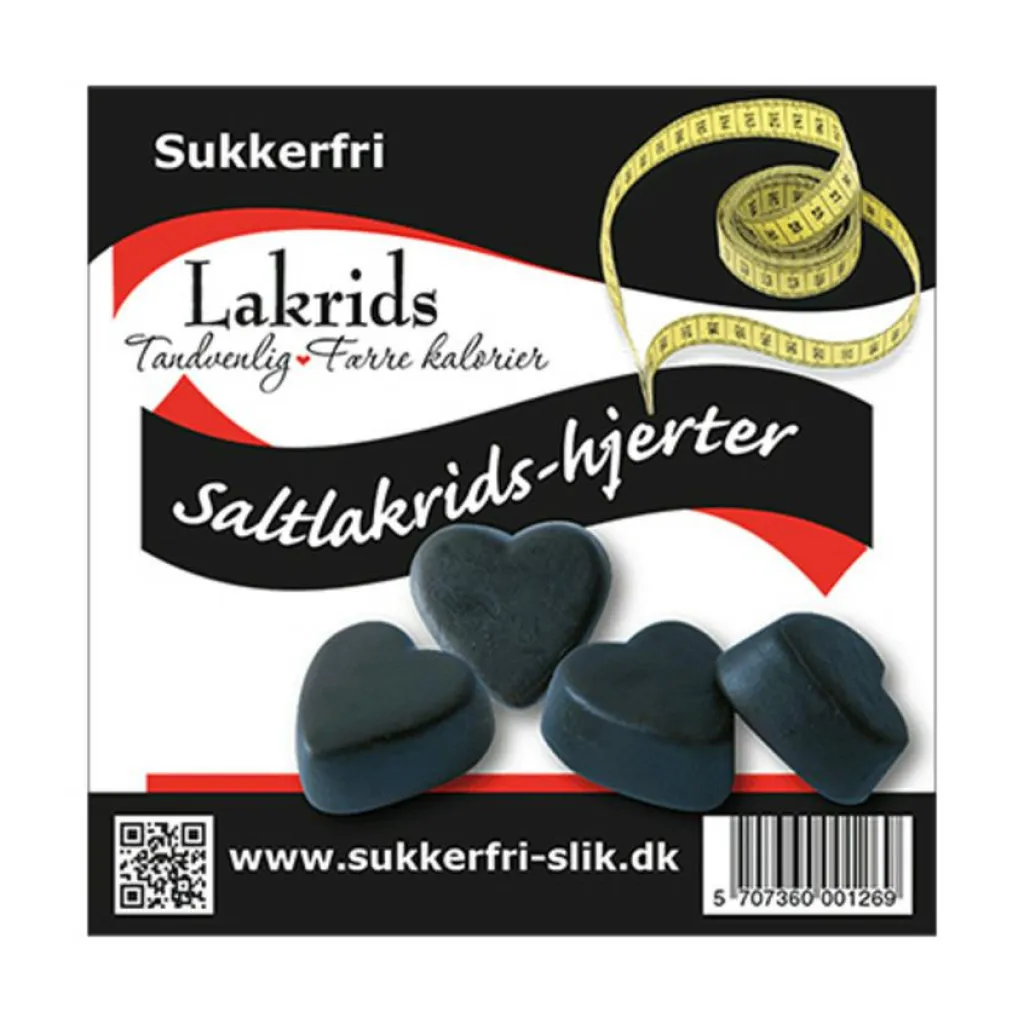 Naturslik Lakrids & Vingummi>Lakridshjerter salt- sukkerfri