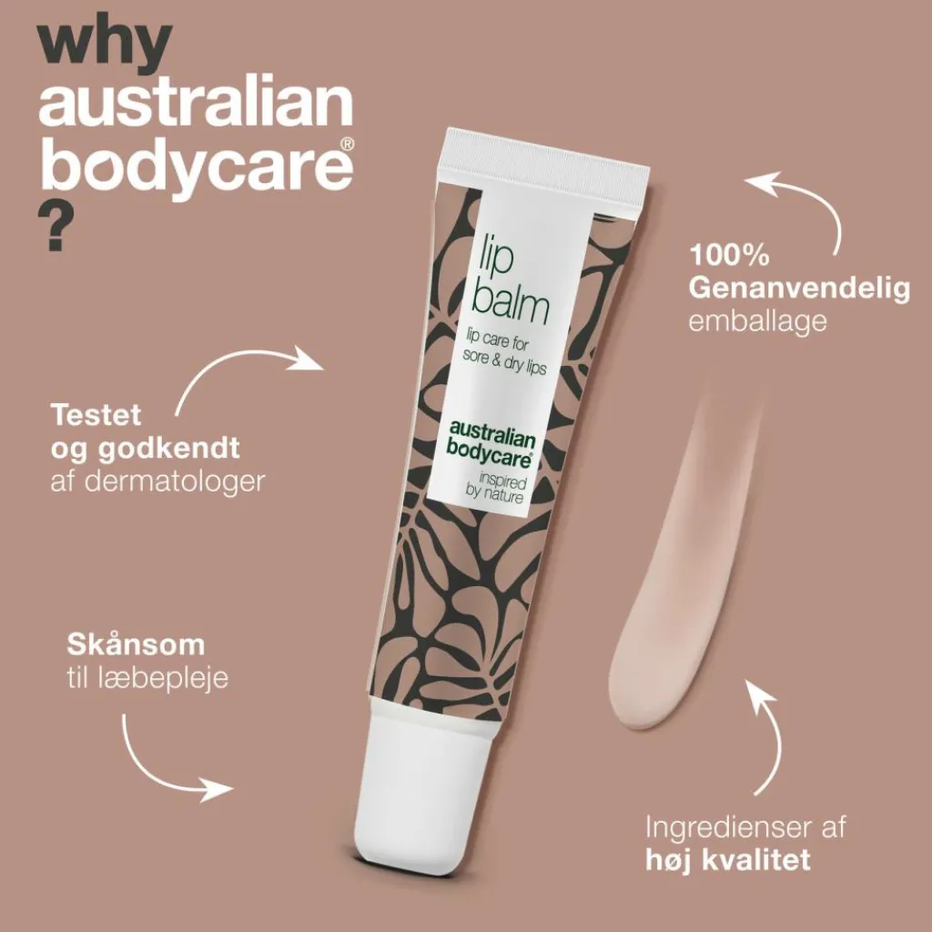 Australian Bodycare Læbepleje>Læbepomade til tørre, sprukne læber 15 ml