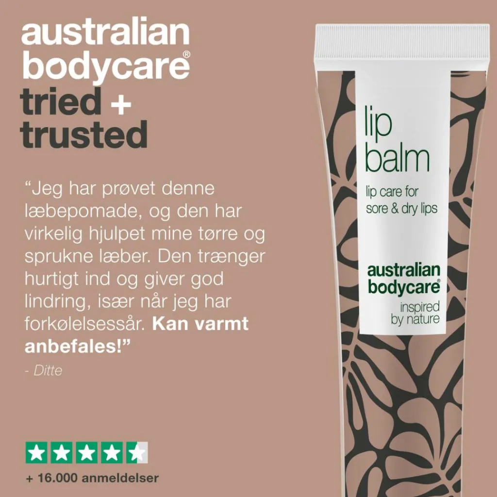 Australian Bodycare Læbepleje>Læbepomade til tørre, sprukne læber 15 ml