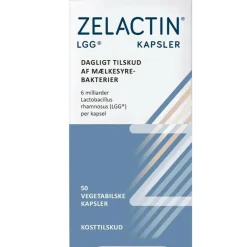 Zelactin Mælkesyrebakterier Til Børn|Ingredienser>LGG Kapsler
