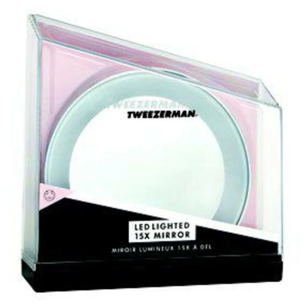 Tweezerman Lighted 15x Magnifying Mirror< Badeværelsestilbehør|Makeupspejle