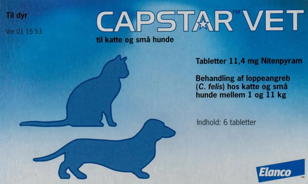Capstar Vet Flåter & Lopper|Flåter & Lopper>Loppetablet til Hund og Kat