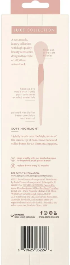 Ecotools Highlighterbørster<Luxe Soft Highlight Makeup Brush