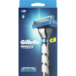 Gillette Mach3 Turbo barberskraber + 1 barberblad< Skrabere & Blade