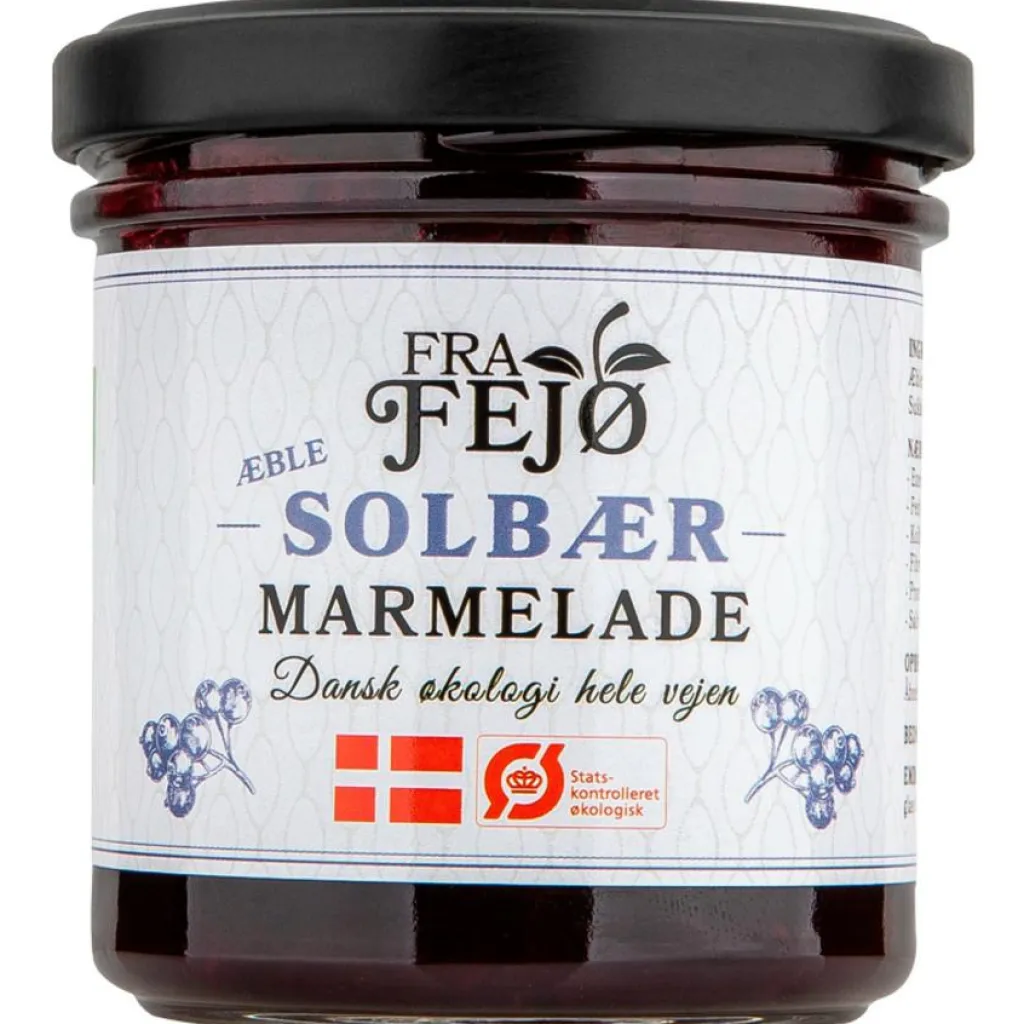 Fra Fejø Marmelade m. Solbær/Æble Ø< Smørepålæg