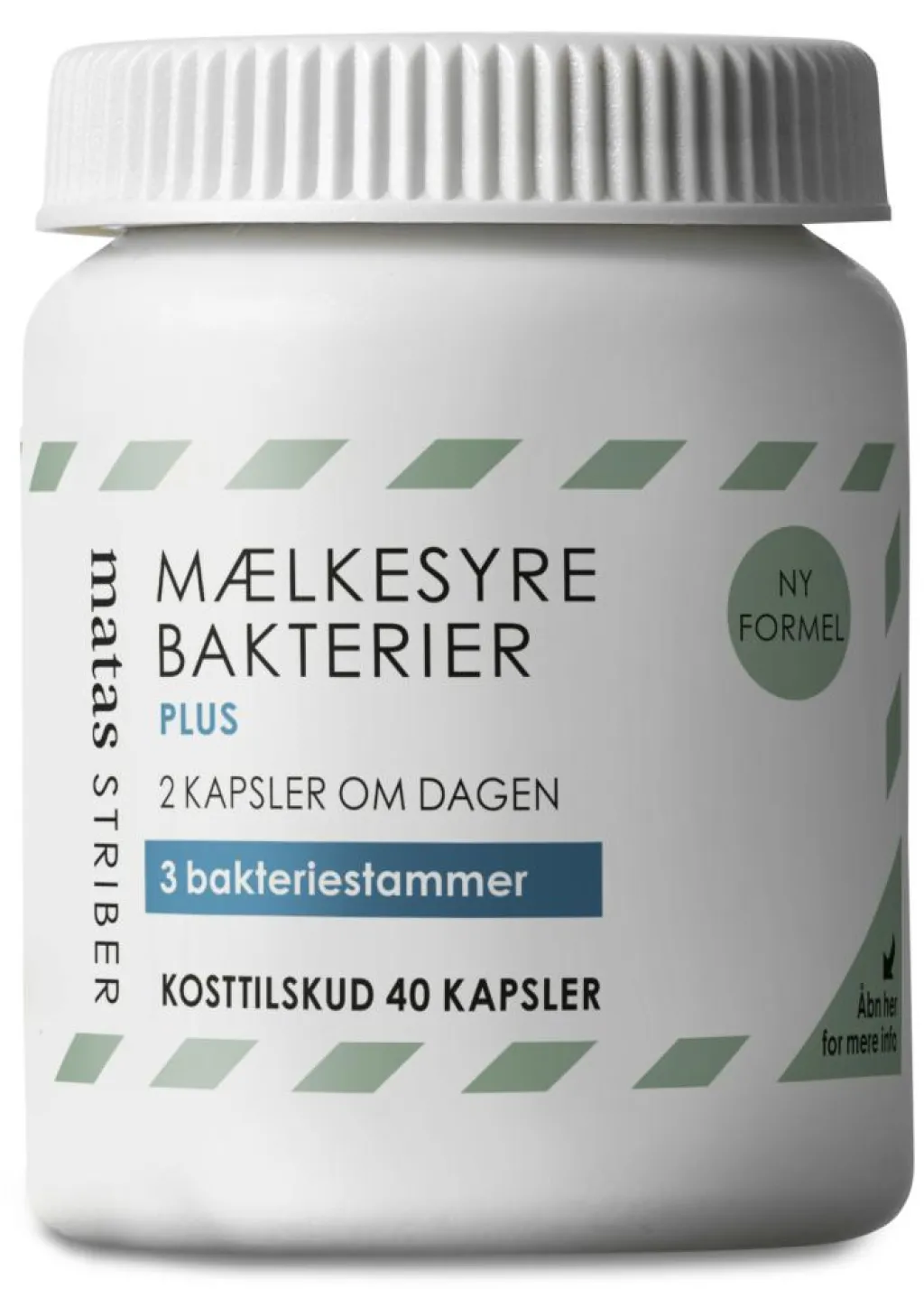 Matas Striber Ingredienser>Matas Mælkesyrebakterier Plus