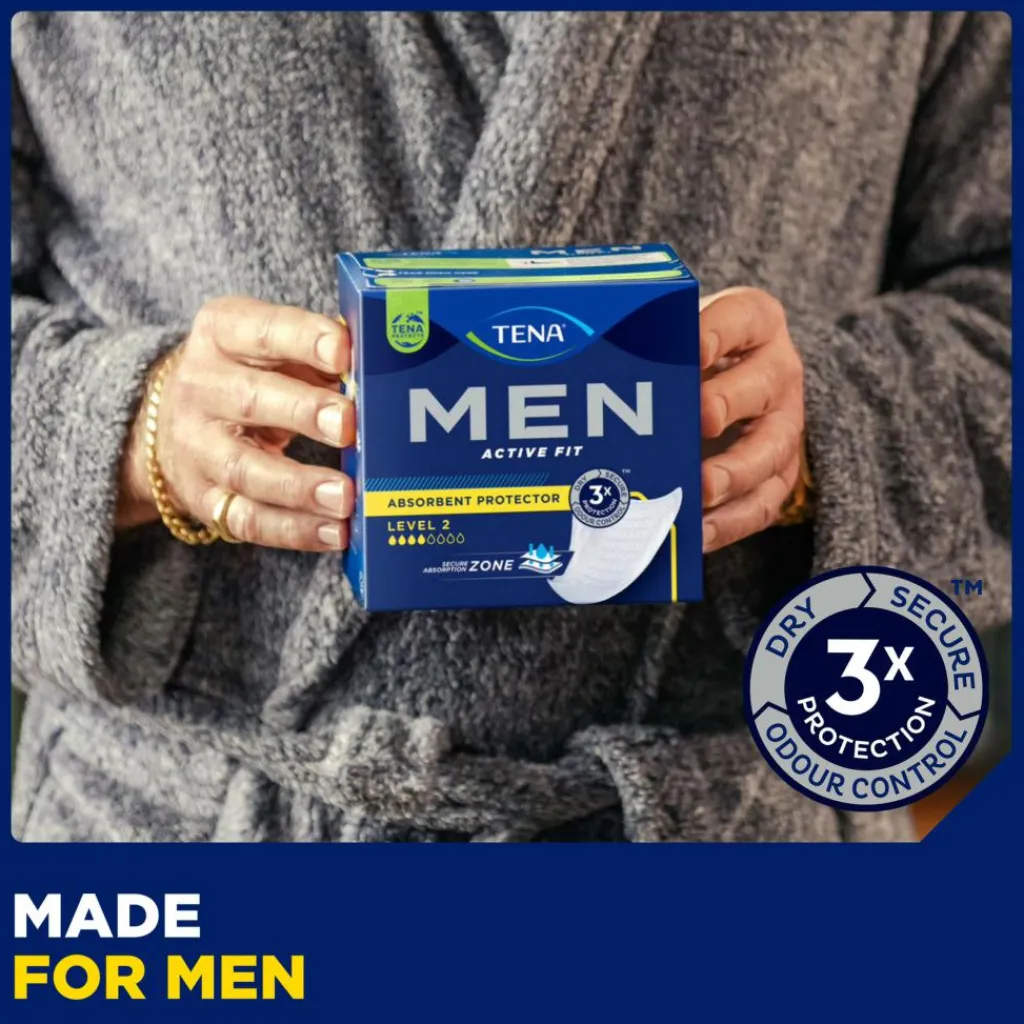 Tena Men Active Fit Inkontinensindlæg< Inkontinens|Inkontinens