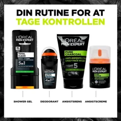 L'Oréal Paris Ansigtspleje>Men Expert Face Cleansing Gel Pure Charcoal Wash