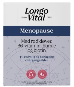 Longo Vital Kosttilskud Til Kvinder>Menopause med rødkløver, B6-vitamin , humle og biotin