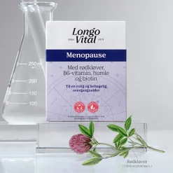 Longo Vital Kosttilskud Til Kvinder>Menopause med rødkløver, B6-vitamin , humle og biotin