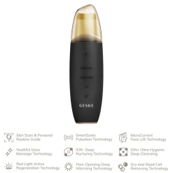 GESKE Problemhud<MicroCurrent Skin Scrubber & Blackhead Remover 9 in 1
