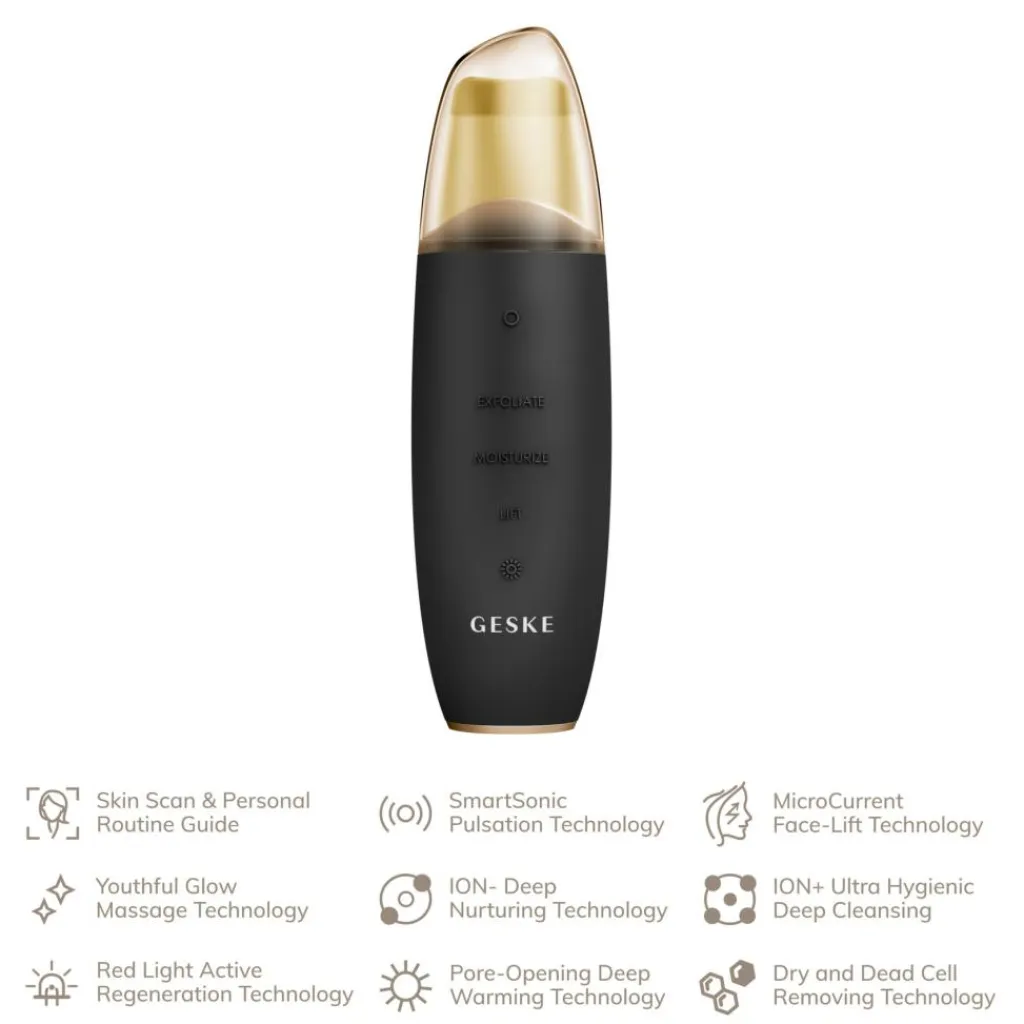 GESKE Problemhud<MicroCurrent Skin Scrubber & Blackhead Remover 9 in 1