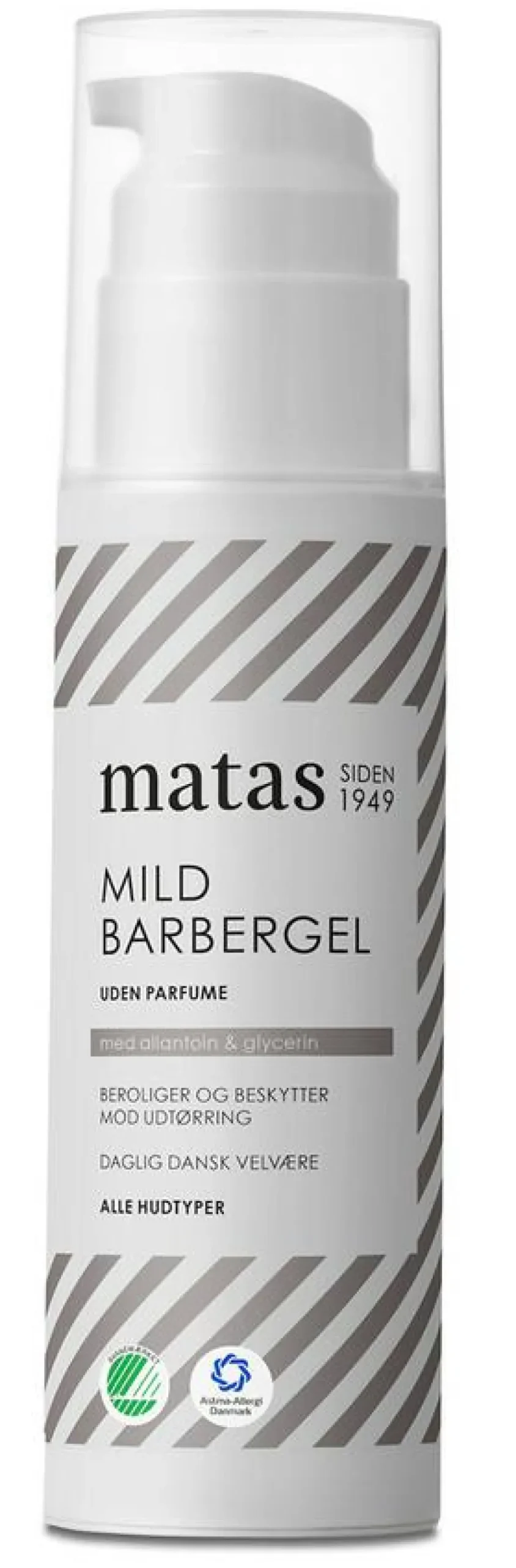 Matas Striber Barberskum & Gel<Mild Barbergel Uden Parfume