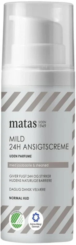 Matas Striber Mild 24H Ansigtscreme til Normal Hud Uden Parfume< Dagcreme