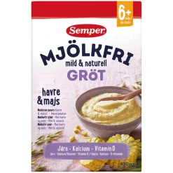 Semper Mælkefri Grød Havre og Majs<Børn Babymad|Grød