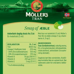 Möller's Tran Möller´s Tran med æblesmag< Fiskeolie & Omega 3