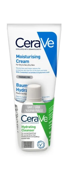 CeraVe Moisturising Cream + Hydrating Cleanser< Dermatologisk Hudpleje Til Mænd|Gaveæsker