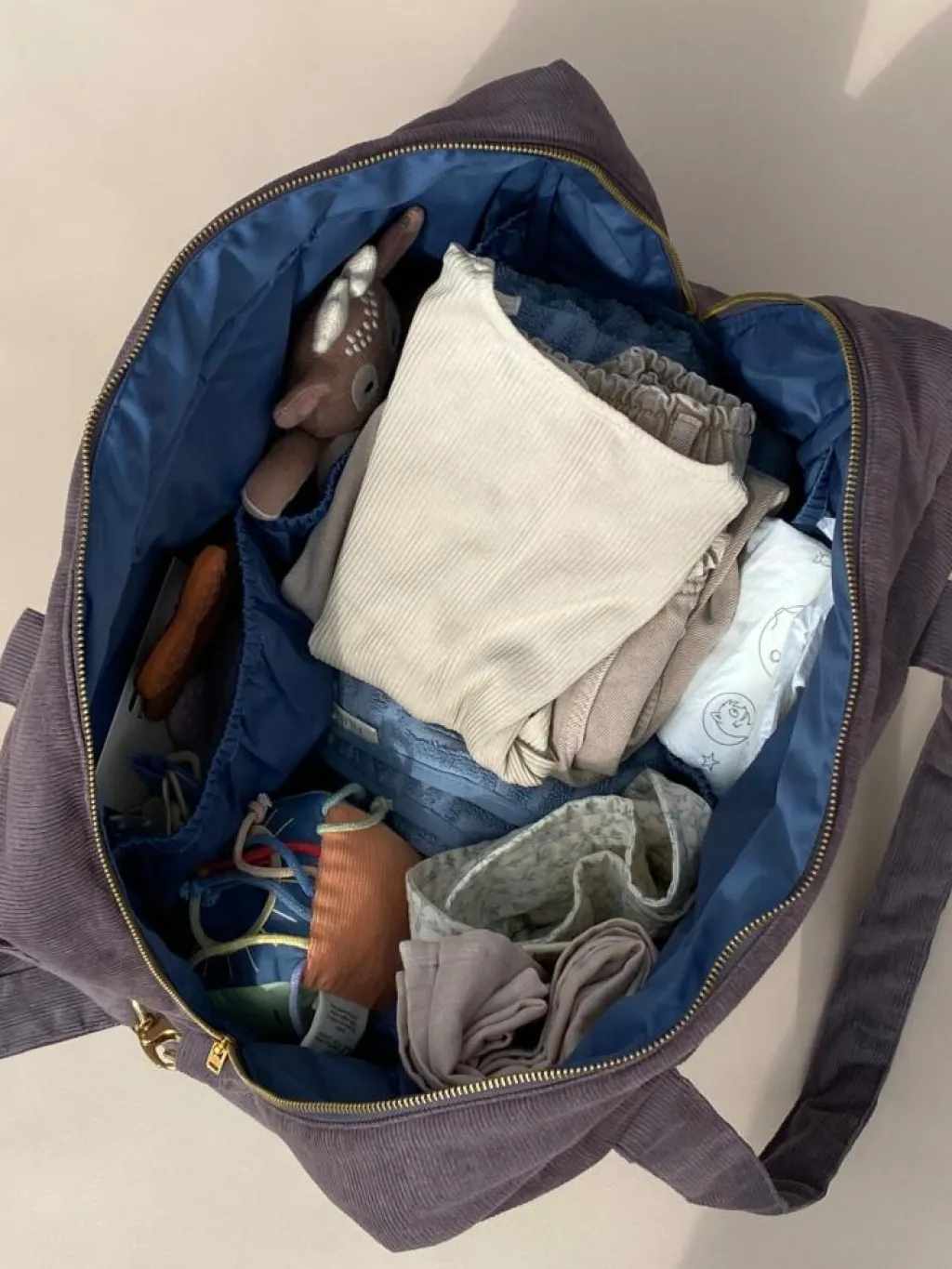 Filibabba Mommybag Fløjl<Børn Pusletid|Tasker & Punge