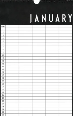 Design Letters Indretning<Monthly Planner Papir