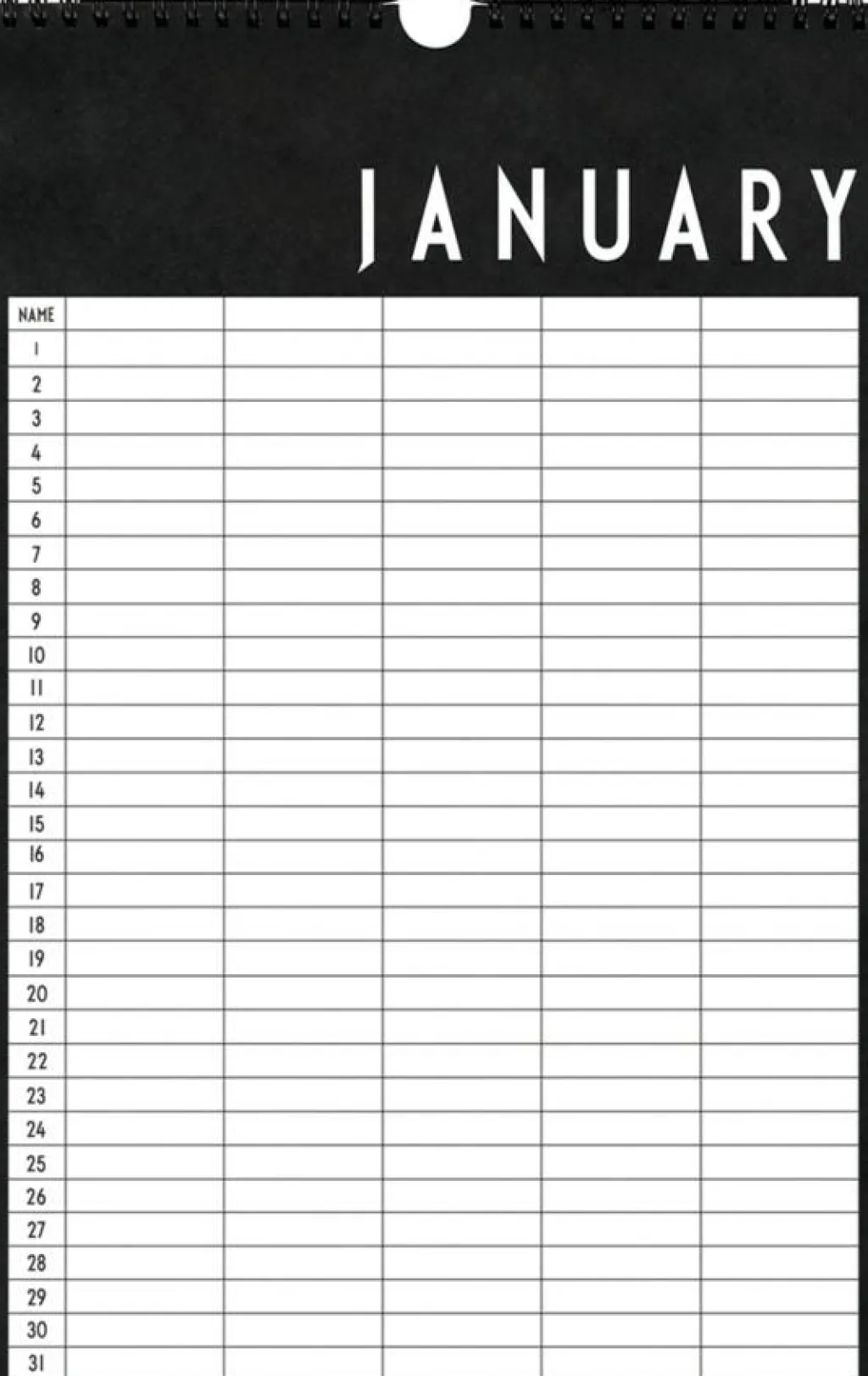 Design Letters Indretning<Monthly Planner Papir
