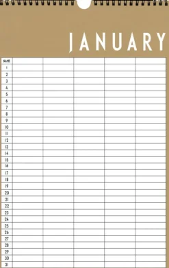 Design Letters Indretning<Monthly Planner Papir