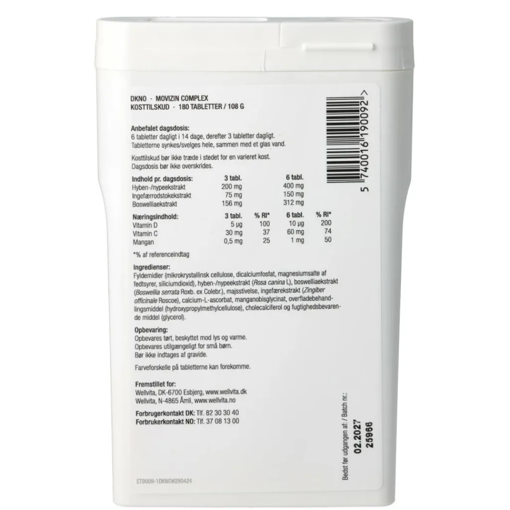 Wellvita Knogler, Led & Muskler>Movizin Complex