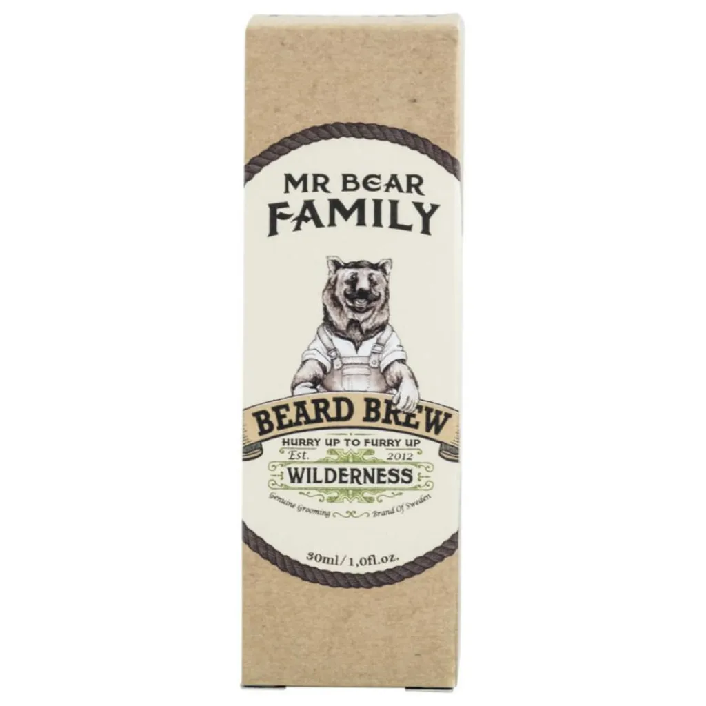 Mr. Bear Family Skægolie|Skægpleje<Mr. Bear Beard Brew Oil Wilderness, 30 ml.