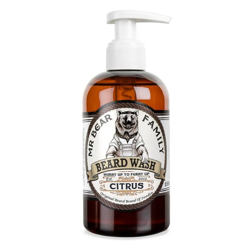 Mr. Bear Family Mr. Bear Beard Wash Citrus 250 ml< Skægshampoo|Skægpleje
