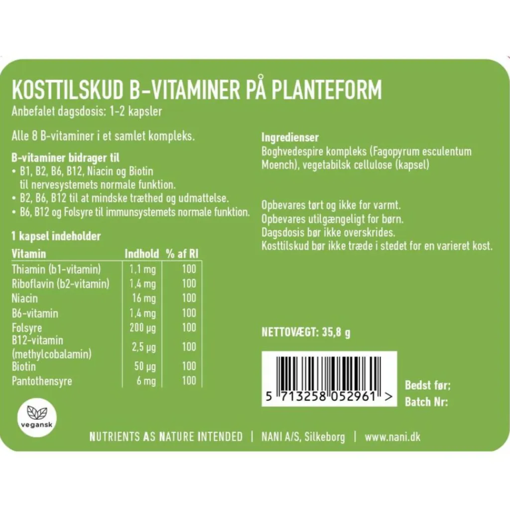 Nani B-Vitamin>Multi B kompleks