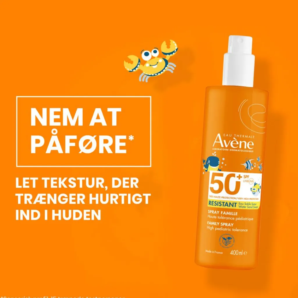 Avène Multi-resistant Family Sun Spray SPF50+<Børn Solcreme Til Børn|Hudpleje Til Børn