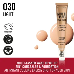 Rimmel Concealer>Multi-Tasker Wake Me Up Concealer & Foundation
