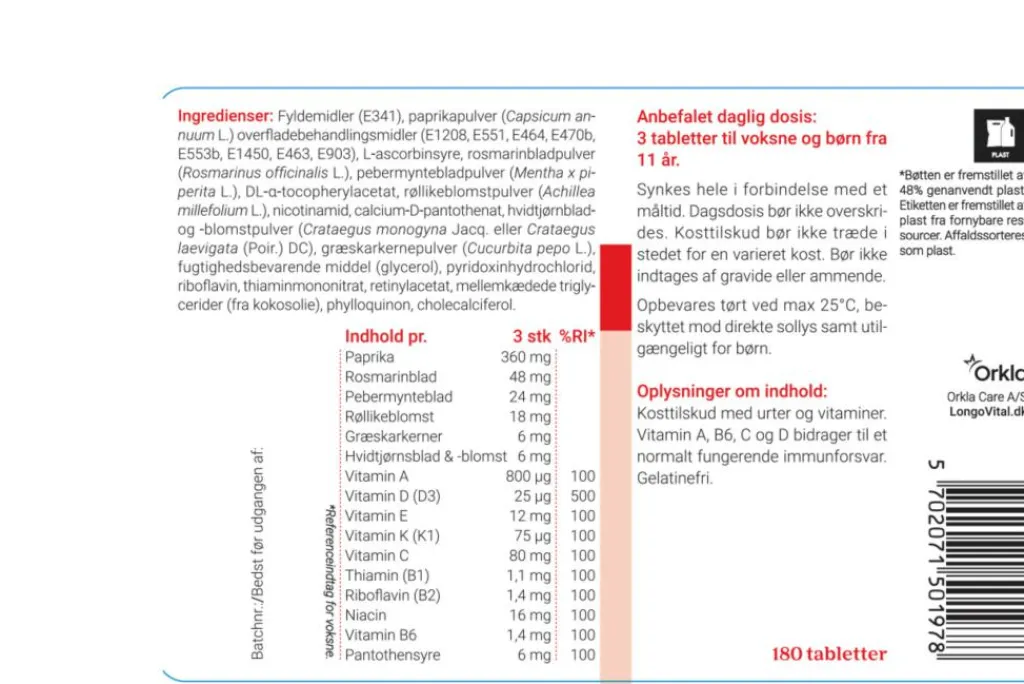 Longo Vital Multivitaminer>Multivitamin Classic med urter & planter