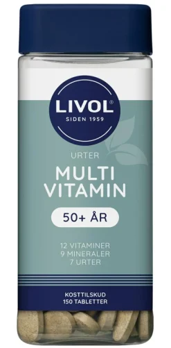 Livol Multivitaminer>Multivitamin m.urter 50+