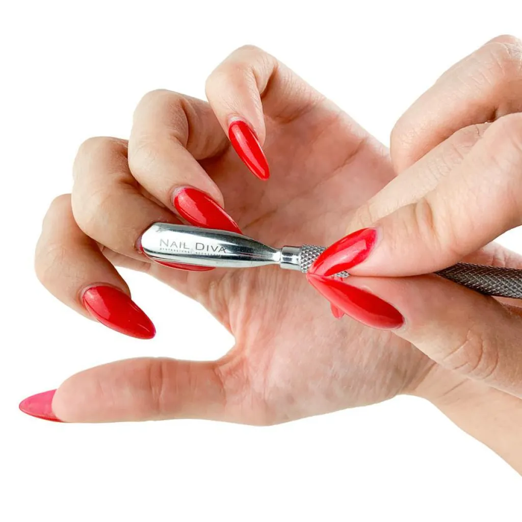 CND Negletilbehør<Nail Diva Neglebåndsskubber i Rustfrit Stål