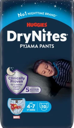 DryNites Pusletid>Natunderbukser Dreng 4-7 år