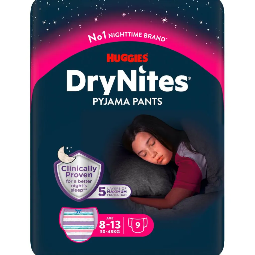 DryNites Pusletid<Natunderbukser Pige 8-13 år